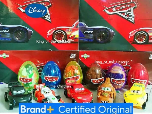 Disney Pixar Cars 6-Piece Set Transformable Egg-Shaped Car Models including McQueen And Friends Non-RTR Play Vehicles for Kids H251229