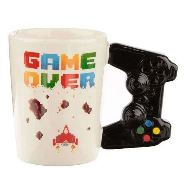 350ml Creative 3D Water Game Console Hand-painted Ceramic Mug Lever Switch Handle Cup 25M1229