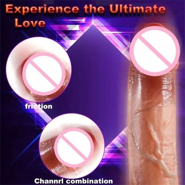 Realistic Thrusting Dildo Vibrator Adult Sex Toys for Women Silicone 8 inch Suction Cup Penis Anal spot Stimulator Couple Play