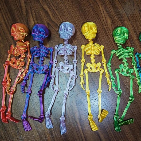 3D Printed Halloween Skeleton Man Creative Movable Fidget Toys 3D Printed Toys Home Desktop Decor Ornament for Halloween Gift 251230