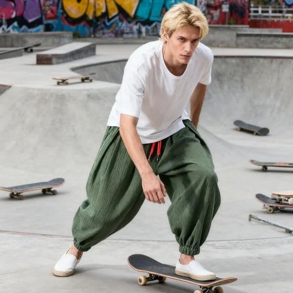 2025 Oversized Mens Loose Harem Pants Autumn Chinese Style Linen Overweight Sports Highquality Casual Men Pant 251218BANJIA