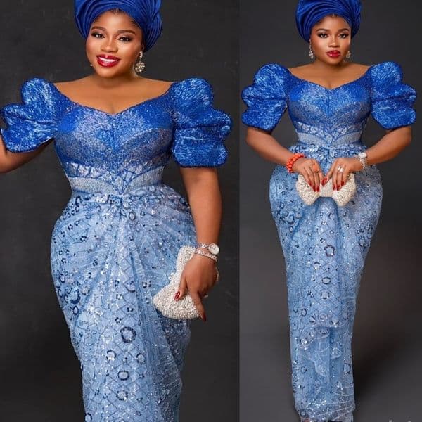 2026 Aso Ebi Nigerian Sky Blue Sheath Prom Dresses Beaded Sequined Evening Formal Party Second Birthday Engagement Reception Gowns Dress For Special Occasions