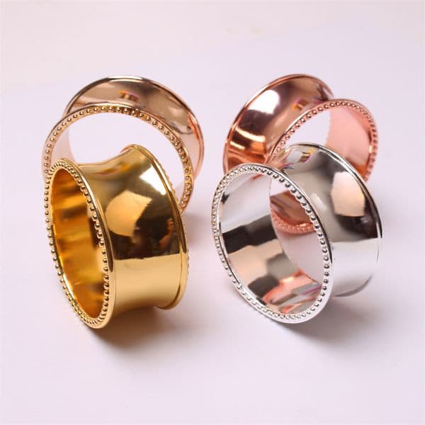 Silver Gold Ring Table Napkin Holder B2