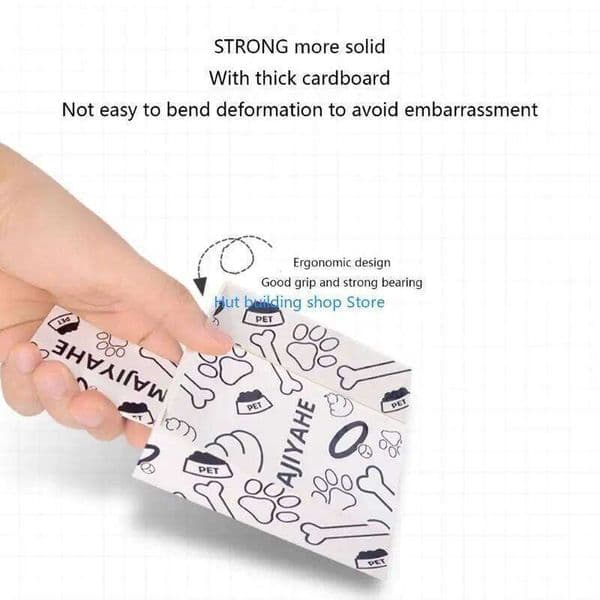 T21C Scooper Portable Sanitary Pick Up Cardboard Scoops Disposable Dog Waste Cleaner with Poop Bag 25N1230