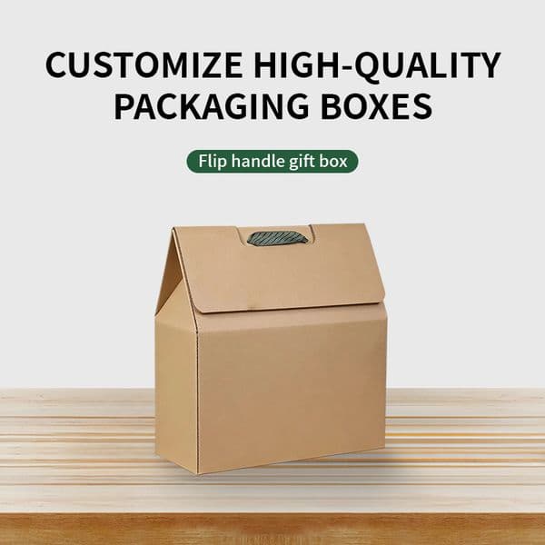 Corrugated gift box flip handle gift box - Hand box,Can design any type and size according to requirements