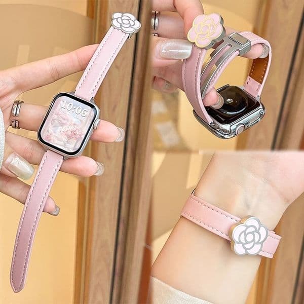 Compatible with Apple Watch S10 Camellia 10% off Stackable 8 Magnetic 7 6 iWatch S123 Strap Women Summer