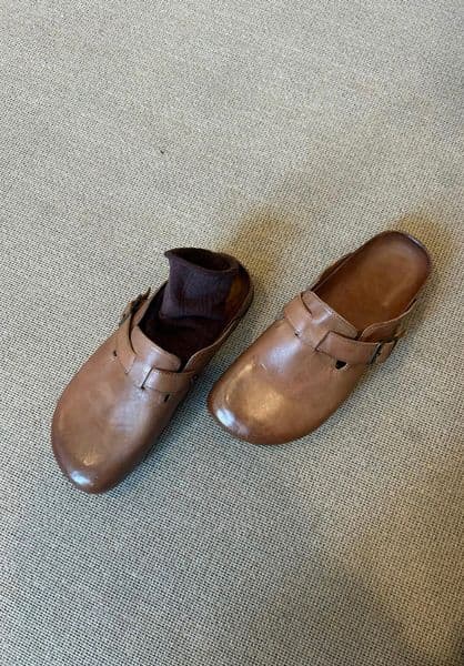 Design Dress Shoes Retro Fashion Men Women Clogs Slippers Suede Leather Clogs Slippers Black Cork Footbed Beach Sandals Classic Mules With Arch Support Boots
