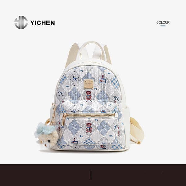 YICHEN free shipping light luxury new lightweight travel with print and large capacity versatile backpack send a teddy bear bag for hanging Z260207