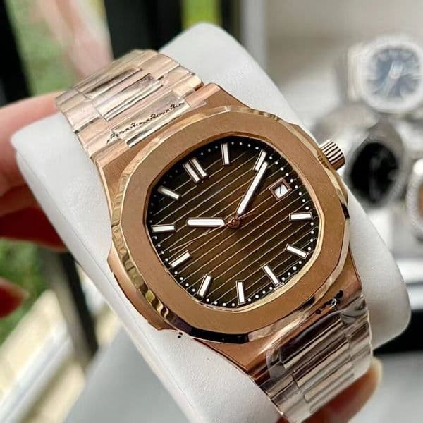 Sports Elegant Men's Watch 5811 Blue Dial Luminous Hands Round Silver Stainless Steel 2813 Movement Watch Luxury Companion AAA Famous Brand Leisure Fashion Watch