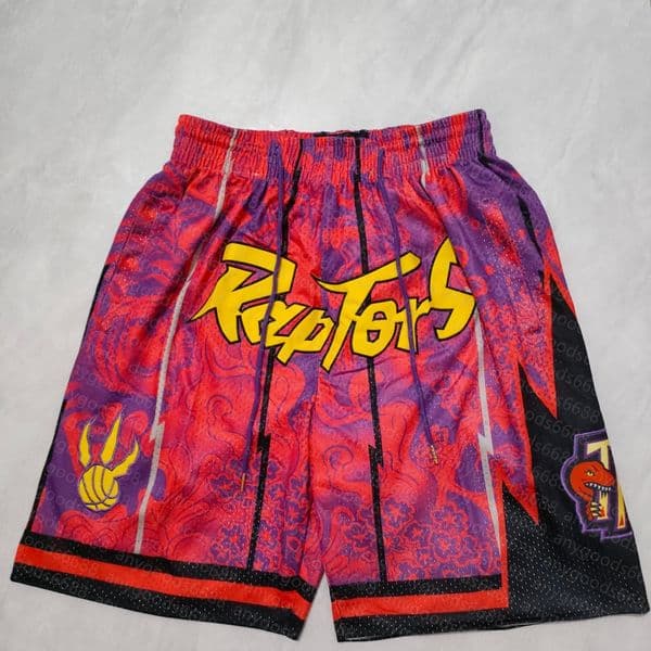 Toronto casual retro letter embroidery, suitable for men's and women's street and outdoor sports breathable basketball shorts, men's pocket rope