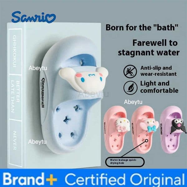 Sanrio kawaii Hello Kitty Hole Sandals Slippers Sandals Kawaii Eva Anime Home Beach Shoes Summer Slippers For Adult Kid H251230