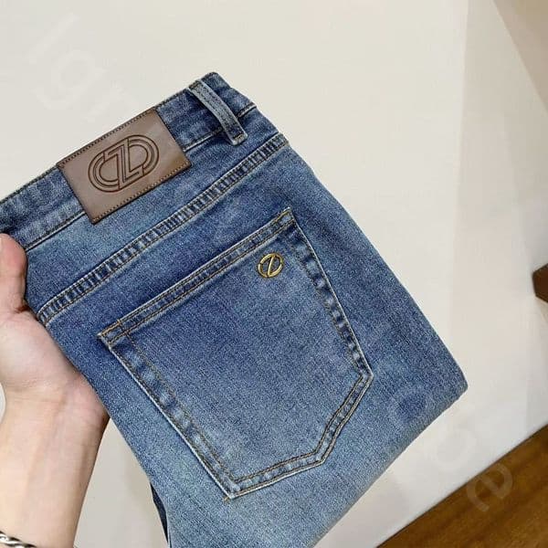Designer Mens Jeans Autumn Pocket Badge Slim Casual Pants Long Pant ZG1289