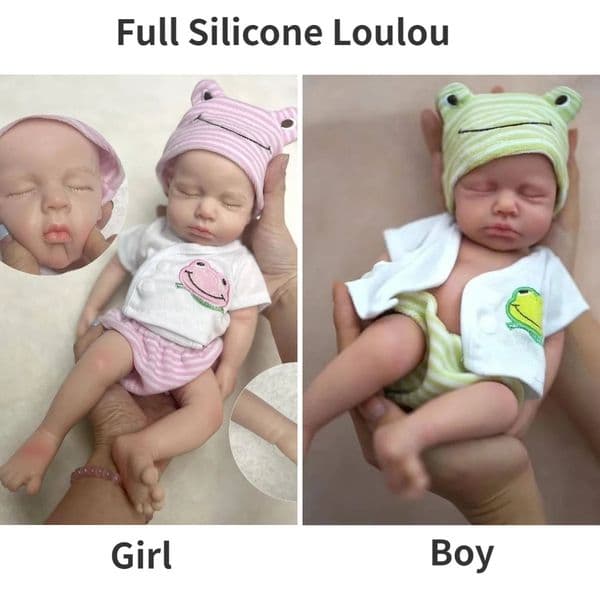 2026 New 13 Inch Full Body Soft Silicone Bebe Reborn Handmade 3D Painted Skin Born Baby Doll For Children Gifts 251229 Toy