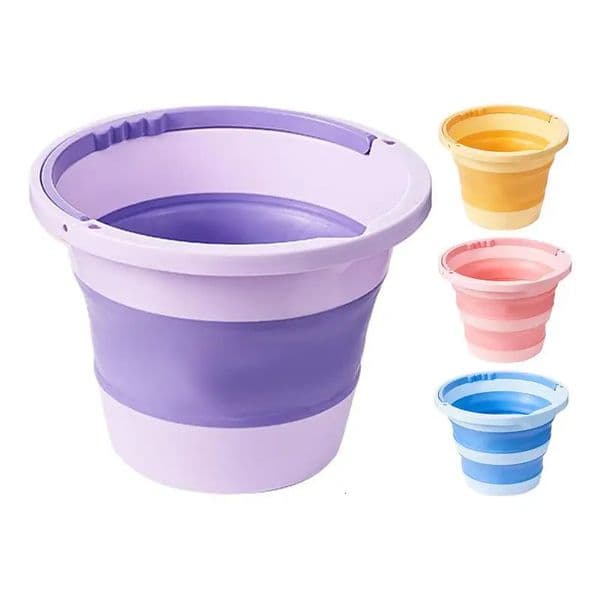 Folding Water Bucket Compact Bucket With Handle 6L Space Saving Outdoor Waterpot Household Water Container For Household Outdoor 251225