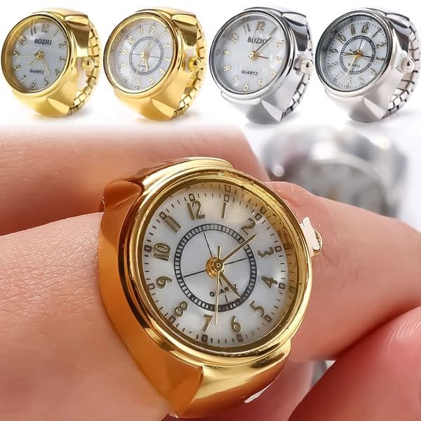 Vintage Punk Quartz Finger Watch Ring for Women Men Gothic Watches Rings Digital Watch Elastic Stretchy Rings Jewelry Clock Gift 251230