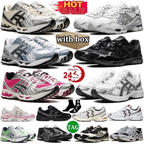 with box designer shoes k14 running shoes for men women pink triple pure black silver orange green grey brown outdoor sports mens womens sneakers chaussure trainers