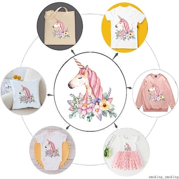 Iron On Patches Heat Transfer T-Shirt DTF DIY Heat-Adhesive Clothing Patches Clothes Thermal Stickers Decoration Printing Sticker Clothes Bag Washable DHL