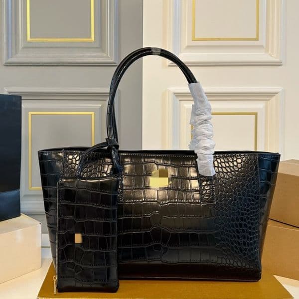 Large Capacity Designer Vintage Crocodile Grain Shoulder Ladies Design Brand Shopping Bag High Quality Handbag Tote Bags