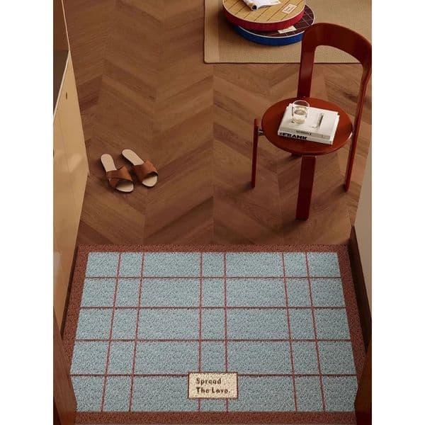 TipToe azure card entrance door floor mat shoe change carpet rubbing soil nonslip cutting silk ring 251229