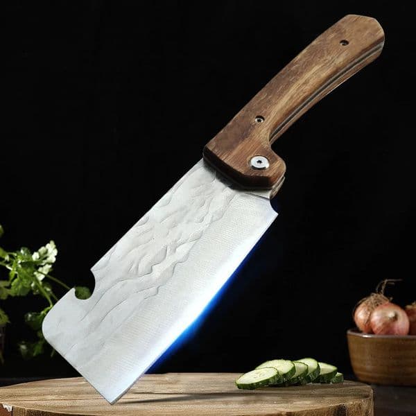 Folding Cleaver Knife Forged Stainless Steel Kitchen Knife Meat Fish Fruit Slicing Knife Butcher Boning Knife Kitchen Accessorie 251230