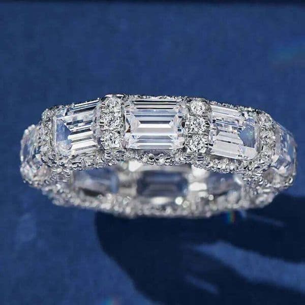 Huitan Geometric Women Ring Fresh Style Charming Wedding Daily Engagement Accessories Inlaid Shiny CZ Versatile Fashion Jewelry