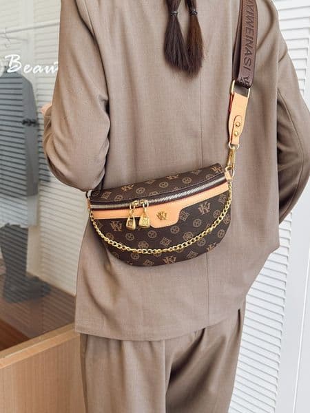 Premium 2026 New Women's Vintage Print Waist Bag Chest Bag, Adjustable Wide Strap Fanny Pack Crossbody Purse