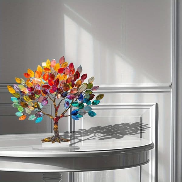 A Tree of Life Acrylic Desktop Decoration Small Ornament Waterproof and Wear Resistant Home 2D 251229