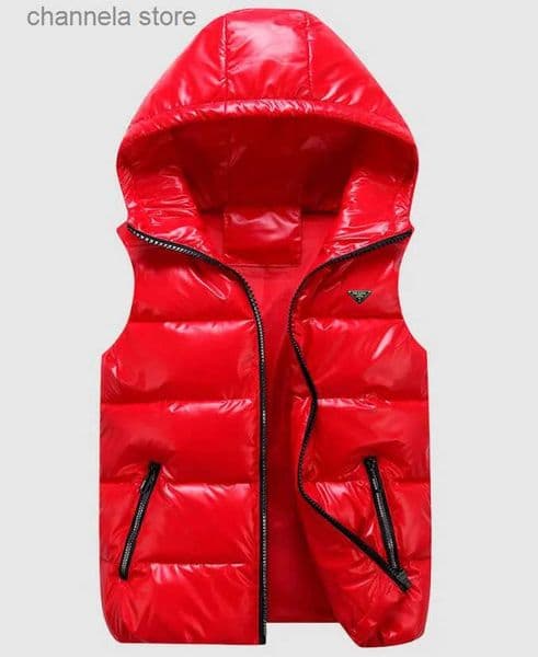 2024 Mens Vest Zipper Shiny Surface Puffer Vest Bodywarmer Down Cotton Mens Gilet Slveless Winter Jacket Coat Women Z260518