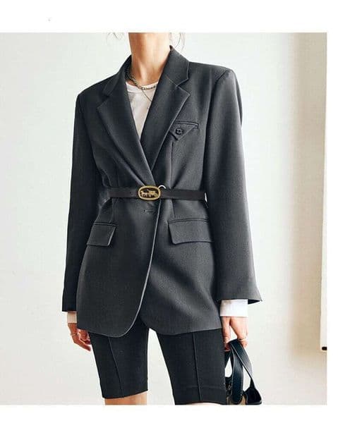 Genuine Leather Cowhide Carriage Buckle Women's Style Internet Celebrity Recommended Versatile Retro Alloy Simple Waist Belt