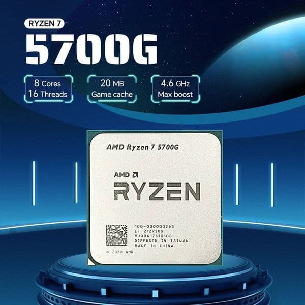 NEW R7 5700G 65W 7NM L316M 38GHz AMD Ryzen 7 5700G 8-Core 16-Thread Gaming Processor DDR4 Socket AM4 but without fan thumbnail 2