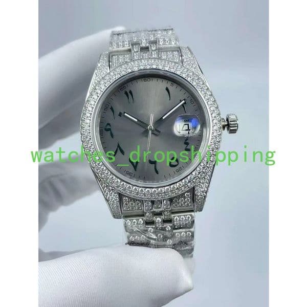 Super Factory Mens 36/41mm Diamond Bezel Watch Automatic Mechanical Watch Arabic Time Scale Watches Montre De Luxe Stainless Steel Wristwatches