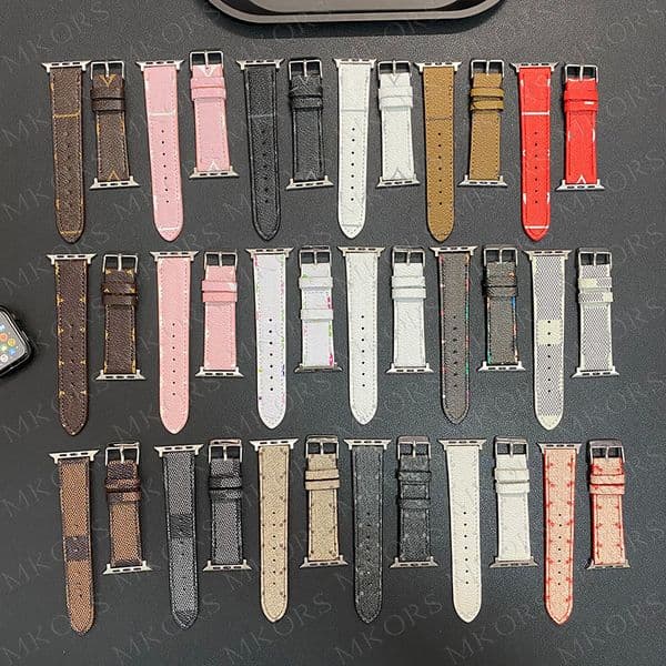 Luxury Smart Watch Strap Band for iWatch Series S11 S10 9 8 7 6 5 4 3 2 Ultra Se Leather Wristband Watchband Wrist Straps Bracelet 38mm 40mm 41mm 42mm 44mm 45mm 49mm 46mm
