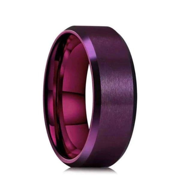 7 Colors Classic 8mm Tungsten Mens Surface Brushed Stainless Steel Ring for Women Wedding Band Couples Jewelry Accessories XJ251231