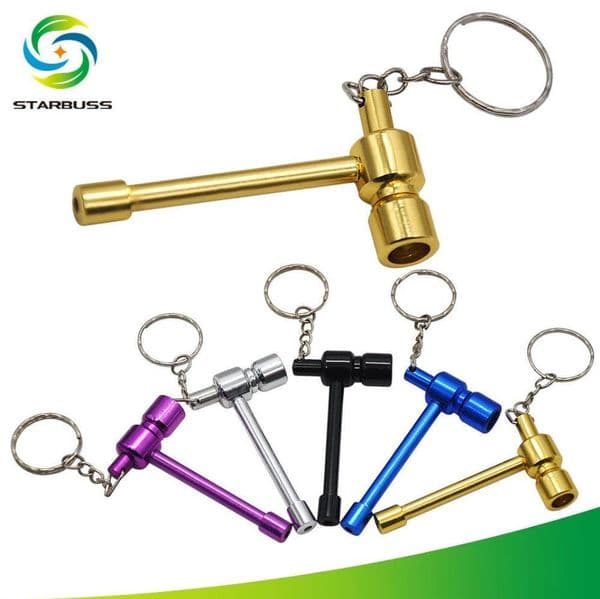 Smoking Pipes Metal Creative Mini Keychain Pipe Aluminum
