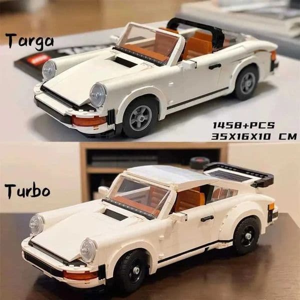1458 Particle Technical Building Blocks Set 2in1 Race Classic Model Retro Roadster Toy Adt Boy Assembled Model Christmas Gift