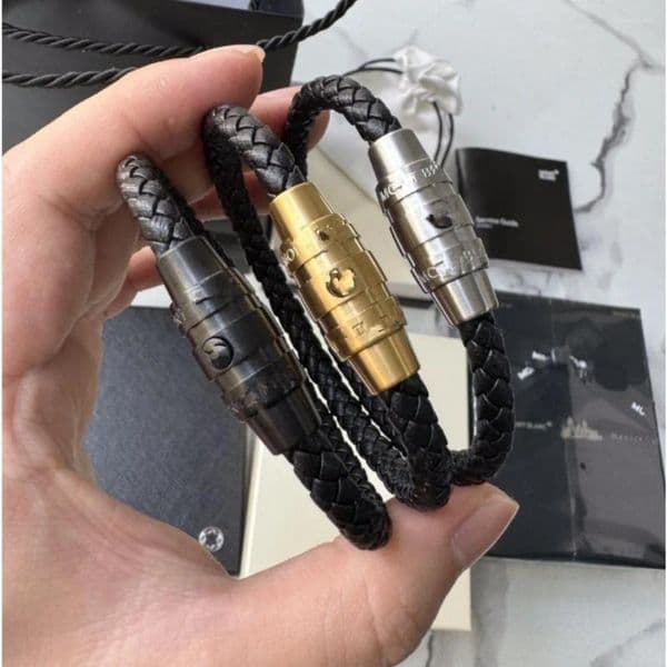 Bangle Men's Bracelet Stainless Steel & Genuine Leather Rope Adjustable Wristband For Men Trendy Gift MB Style