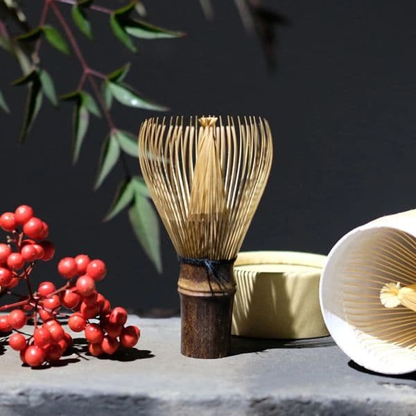 PurpleWhite Bamboos Japanese Tea Set Stirring Brush Matcha Whisk Bamboo Chasen Tea Brush Traditional Andmades Bamboos Tea Brush 250627BJ