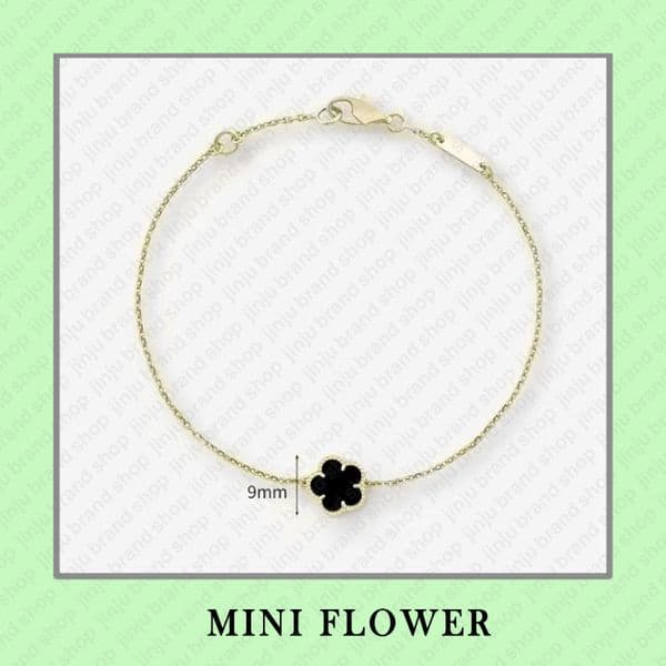 1 Mini Flower Luxury Classic 4/Four Leaf Clover Charm Bracelets Designer Chain 18K Gold Shell for Girl Wedding Mother' Day fashion Jewelry Women Gift12 colors