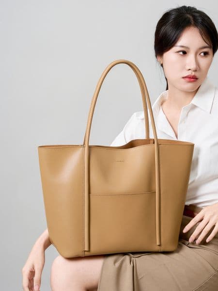 Real leather women's bag cowhide new women's shoulder bag armpit large capacity commuting high-end tote bag for women
