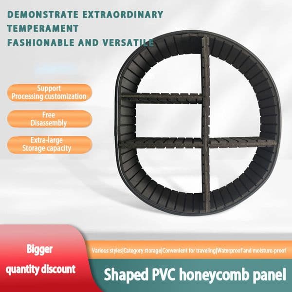 Shaped PVC honeycomb frame make-up box bag storage divider baffle professional beauty salon tool box honeycomb divider