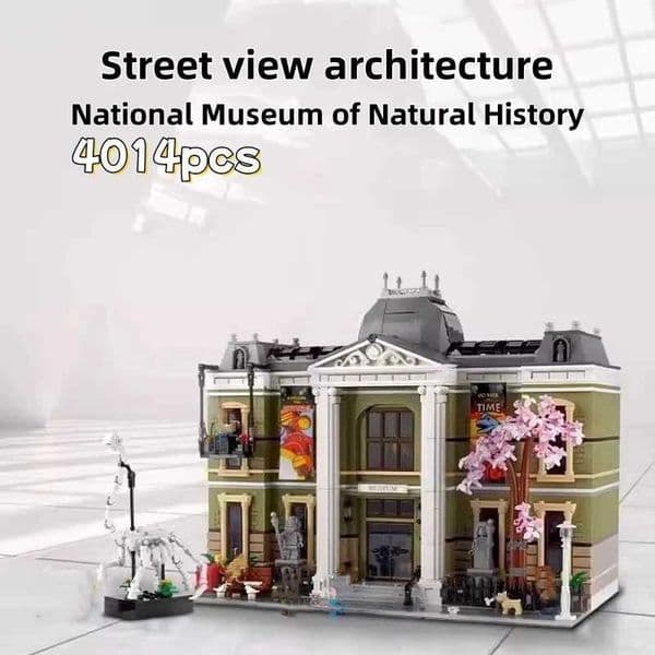 2026 New Technical Series Nature Museum Bank Brick Assembly Museum Toy Creative Building Block Model For Boys Holiday T260310 Designer