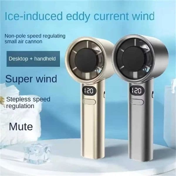 Portable Hand Fan 120 Wind Speeds Mini Bladeless Handheld Fan USB Rechargeable Personal Highspeed Fans Electric Eyelash Fan M250702