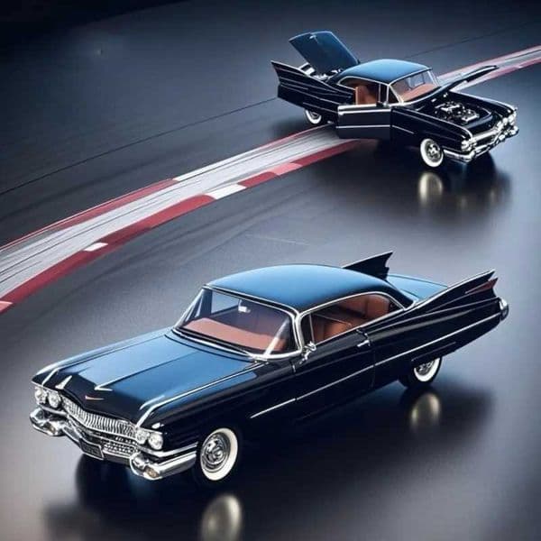 1/32 Scale Eldorado Biarritz Series Alloy Car Model with Sound Light Diecast Toy Vehicles Children Boy Birthday Gift Home Decor W250702