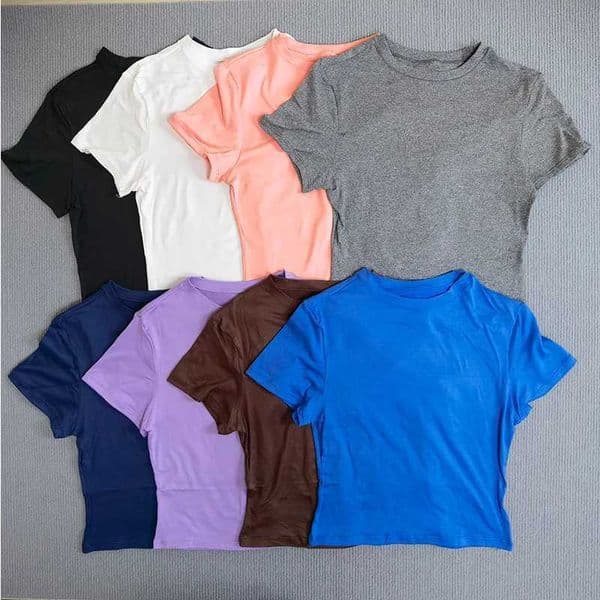 Womens Yoga Short Sleeve T Shirt Gym Workout Crop Top Tight Soft Blouse Plus Size Quick Drying Running Casual Sportswear XJ250702