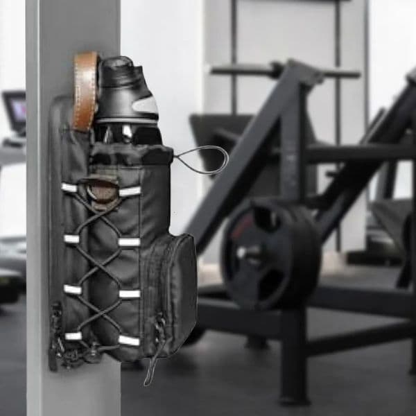 Magnetic Gym Sling Bag with Water Bottle Holder Gym Crossbody Bag Gym Bottle Bag for Travel Sports Work Fitness 250701