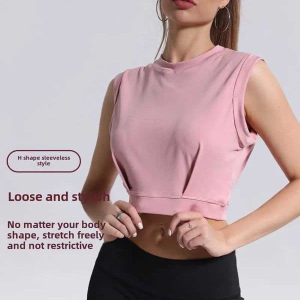 Large Size Yoga Top Womens Short Loose Sleeveless T-shirt Open Button Quick-drying Breathable Fitness Sports Vest Workout Top XJ250702