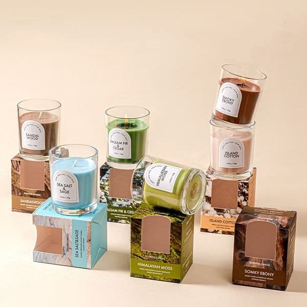 Colorful smoke-free and environmentally friendly soy wax premium fragrance candle as a souvenir thumbnail 2