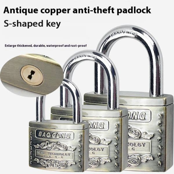 Copper lock cylinder padlock large locks outdoor waterproof rustproof pry locks warehouse door anti-theft locks hot-sale