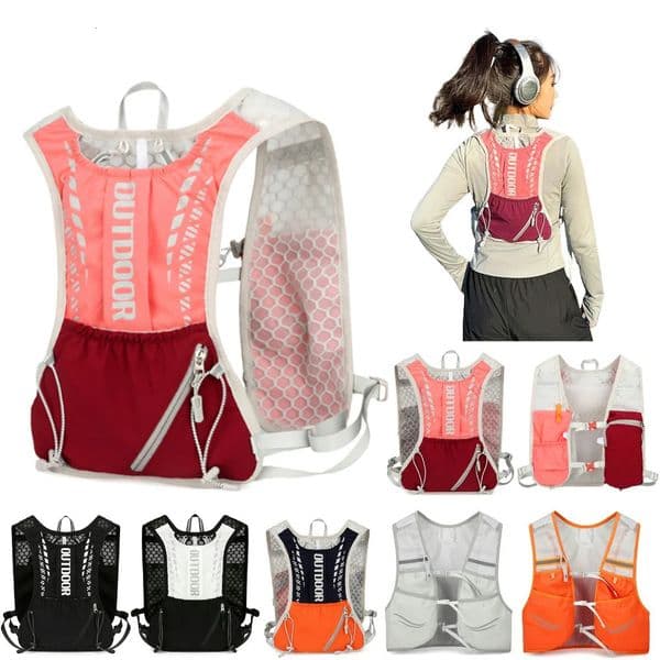 Hydration Running Vest Breathable Lightweight Reflective Outdoors Pack for Hiking Trail 250624