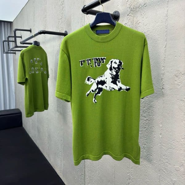 High quality clothing men's T-shirt and polo shirt designer men's T-shirt plus size gold fur dog fur woven short sleeved new style